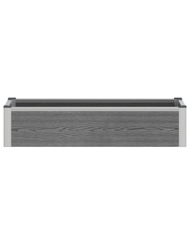Letto rialzato da giardino Grigio 100 x 30 x 22 cm