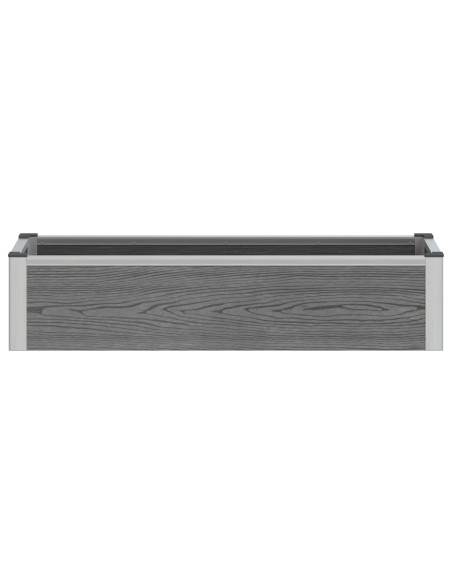 Letto rialzato da giardino Grigio 100 x 30 x 22 cm