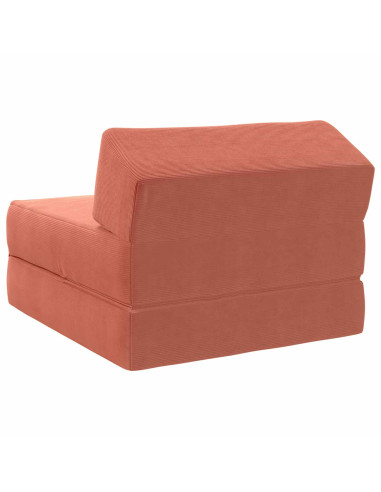 Divano Letto Pieghevole Rosso Arancio 60 x 70 x 41 cm Tessuto