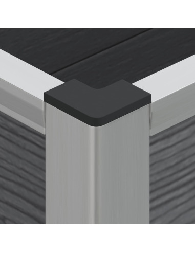 Letto rialzato da giardino Grigio 100 x 30 x 22 cm