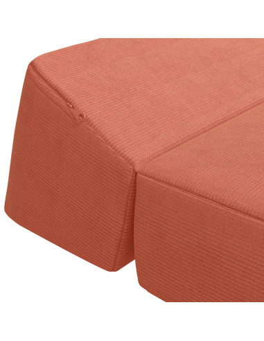Divano Letto Pieghevole Rosso Arancio 60 x 70 x 41 cm Tessuto