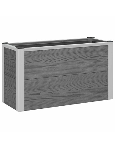 Letto rialzato da giardino Grigio 75 x 30 x 22 cm