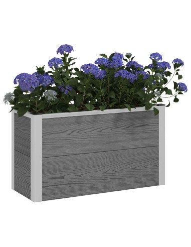 Letto rialzato da giardino Grigio 75 x 30 x 22 cm