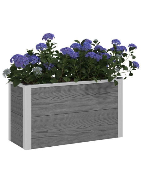 Letto rialzato da giardino Grigio 75 x 30 x 22 cm