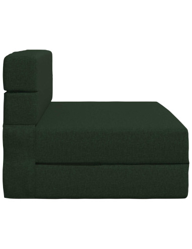 Divano Letto Pieghevole Verde Scuro 70 x 72 x 60 cm Tessuto