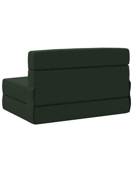 Divano Letto Pieghevole Verde Scuro 70 x 72 x 60 cm Tessuto
