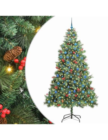 Albero di Natale artificiale Verde 240 cm PVC e Metallo