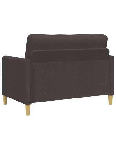 Set di Divani con Storage 2 pcs Marrone Scuro Poliestere