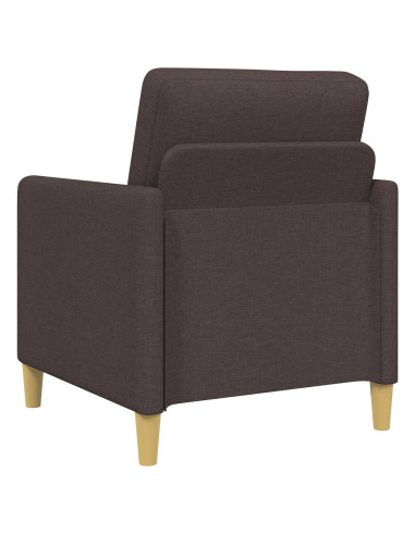 Set di Divani con Storage 2 pcs Marrone Scuro Poliestere