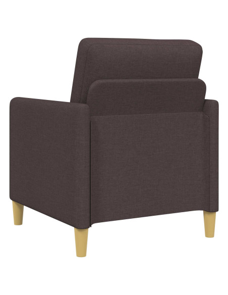 Set di Divani con Storage 2 pcs Marrone Scuro Poliestere