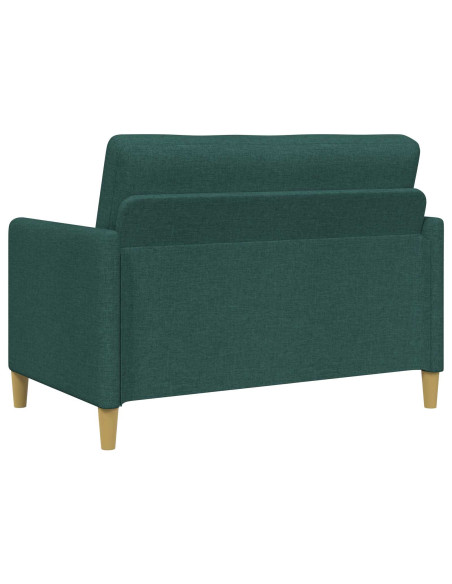 Set di Divani con Storage 2 pcs Verde Scuro Poliestere