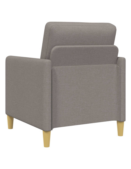 Set di Divani con Storage 2 pcs Tortora Poliestere