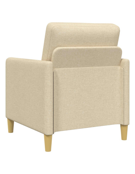 Set di Divani con Storage 2 pcs Crema Poliestere