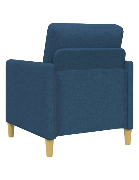 Set di Divani con Storage 2 pcs Blu Poliestere