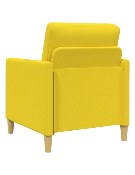 Set di Divani con Storage 2 pcs Giallo Chiaro Poliestere