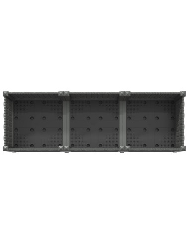 Vaso da Giardino con Ruote Grigio Chiaro 120 x 40 x 48 cm PP