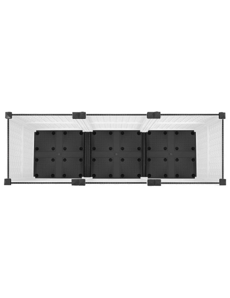 Vaso da Giardino con Ruote Bianco 120 x 40 x 48 cm PP