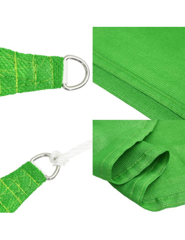 Vela Parasole 160 g/m² Verde Chiaro 3,6x3,6x3,6 m in HDPE