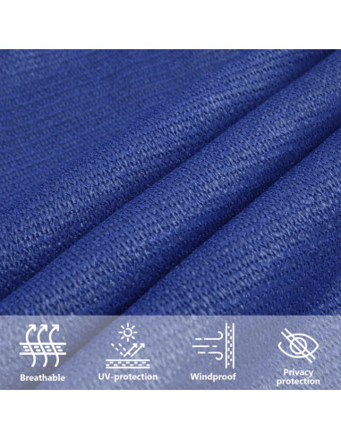 Vela Parasole 160 g/m² Blu 3x3x3 m in HDPE