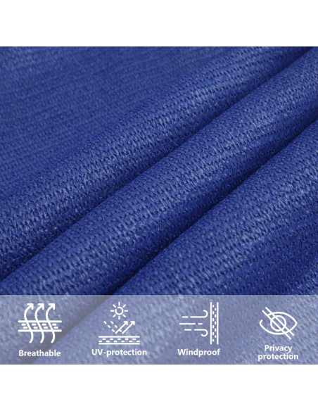 Vela Parasole 160 g/m² Blu 3x3x3 m in HDPE