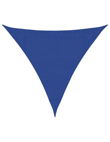 Vela Parasole 160 g/m² Triangolare Blu 3,6x3,6x3,6 m in HDPE