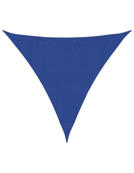 Vela Parasole 160 g/m² Triangolare Blu 3,6x3,6x3,6 m in HDPE