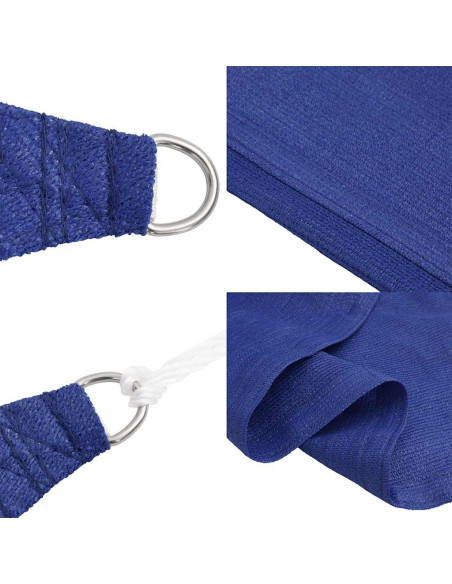 Vela Parasole 160 g/m² Triangolare Blu 3,6x3,6x3,6 m in HDPE