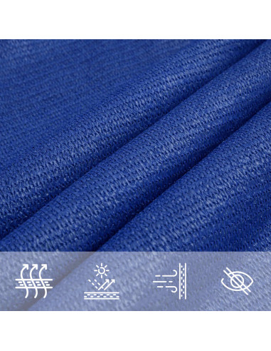 Vela Parasole 160 g/m² Triangolare Blu 3,6x3,6x3,6 m in HDPE