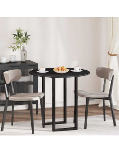 Piano del tavolo Nero Ø 80 x 1,5 cm Legno multistrato