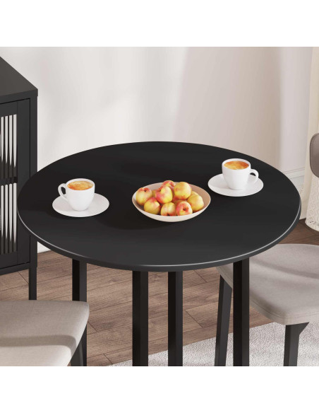 Piano del tavolo Nero Ø 80 x 1,5 cm Legno multistrato