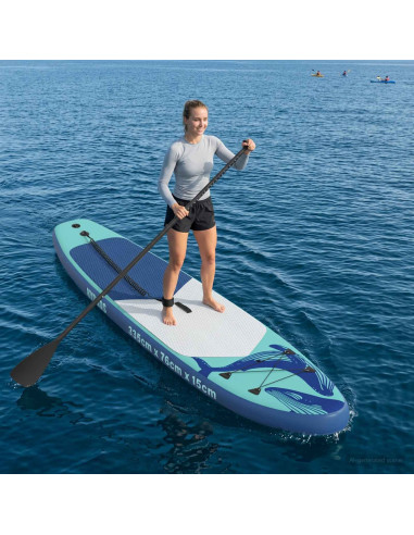 Tavola da Paddle Gonfiabile HYDROS 335 x 76 x 15 cm Turchese