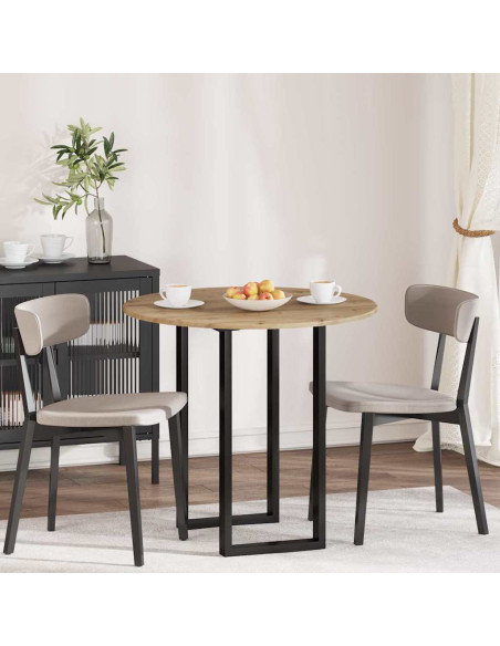 Piano del tavolo rovere artigianale Ø 80 x 1,5 cm