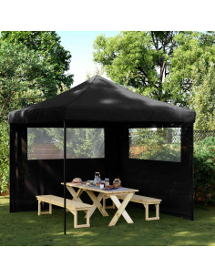 Tenda Party Nero 292 x 292 x 315 cm Tessuto Oxford