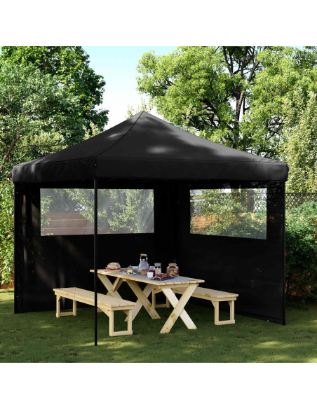 Tenda Party Nero 292 x 292 x 315 cm Tessuto Oxford