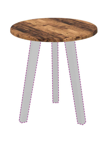Piano del tavolo Legno vecchio Ø 40 x 1,5 cm Legno multistrato