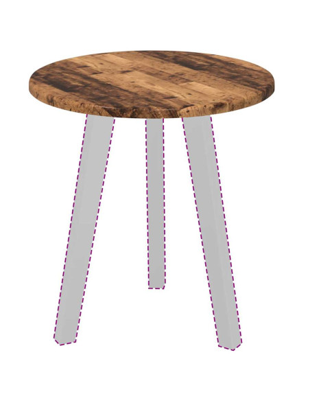 Piano del tavolo Legno vecchio Ø 40 x 1,5 cm Legno multistrato