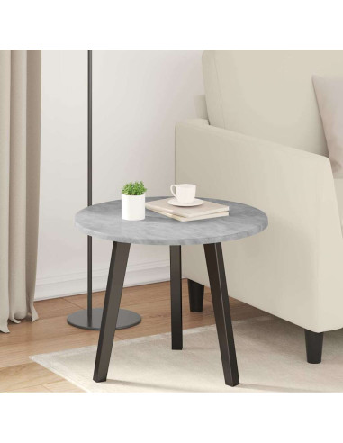 Piano del tavolo Grigio cemento Ø 50 x 1,5 cm Legno multistrato