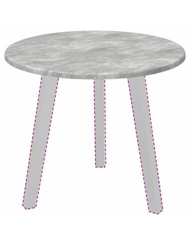 Piano del tavolo Grigio cemento Ø 50 x 1,5 cm Legno multistrato