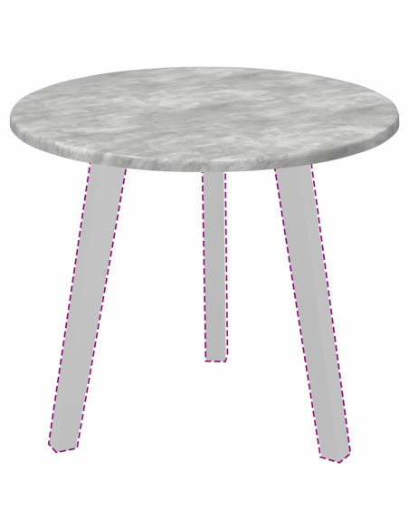 Piano del tavolo Grigio cemento Ø 50 x 1,5 cm Legno multistrato