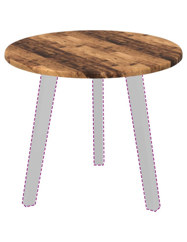 Piano del tavolo Legno vecchio Ø 50 x 1,5 cm Legno multistrato