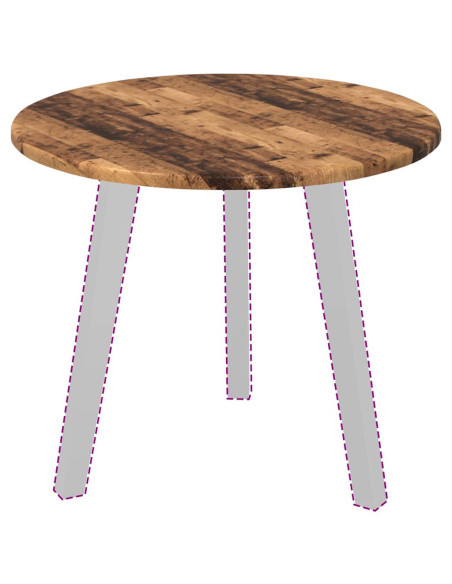 Piano del tavolo Legno vecchio Ø 50 x 1,5 cm Legno multistrato