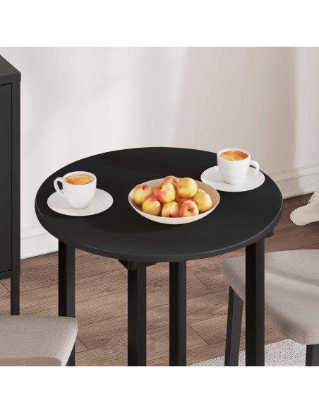 Piano del tavolo Nero Ø 60 x 1,5 cm Legno multistrato