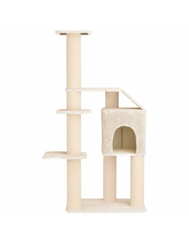 Albero per gatti con pali per graffiare in sisal Crema 183 cm
