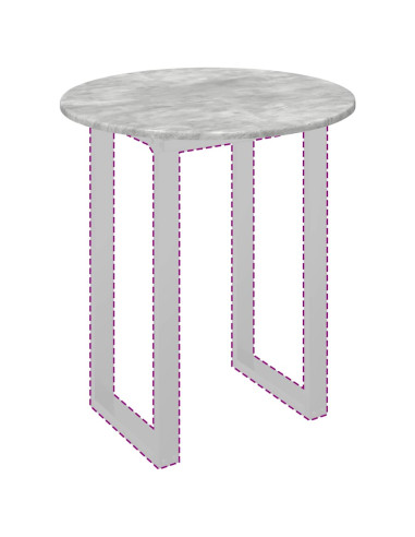 Piano del tavolo Grigio cemento Ø 60 x 1,5 cm Legno multistrato