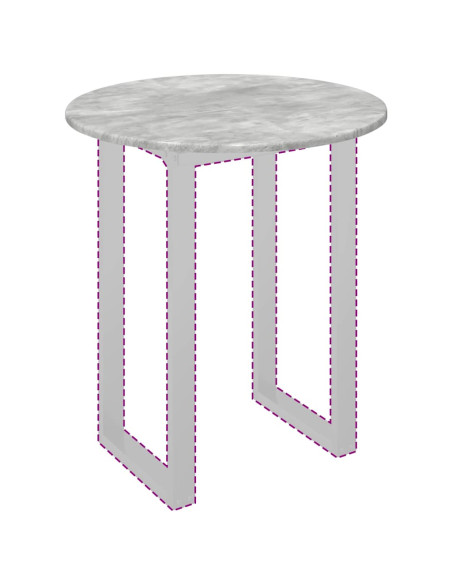 Piano del tavolo Grigio cemento Ø 60 x 1,5 cm Legno multistrato