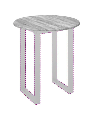Piano del tavolo Grigio sonoma Ø 60 x 1,5 cm Legno multistrato