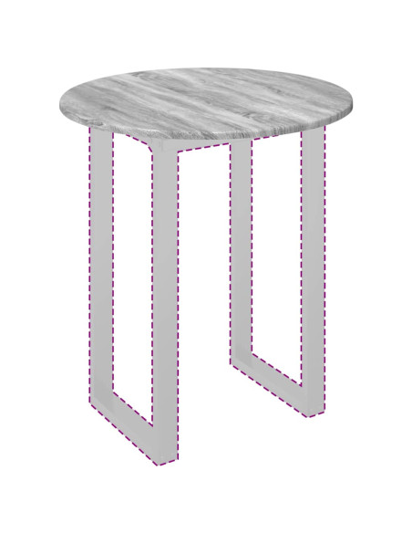Piano del tavolo Grigio sonoma Ø 60 x 1,5 cm Legno multistrato