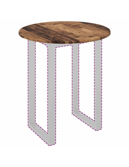 Piano del tavolo Legno vecchio Ø 60 x 1,5 cm Legno multistrato