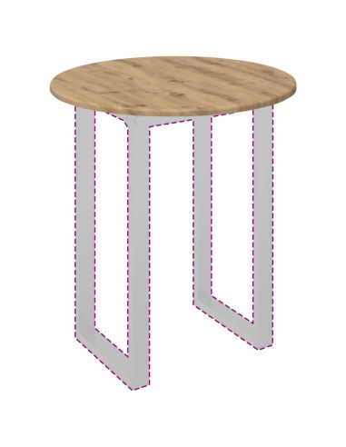 Piano del tavolo rovere artigianale Ø 60 x 1,5 cm