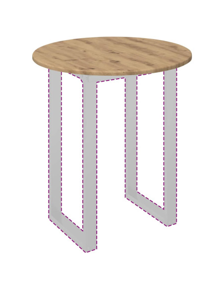 Piano del tavolo rovere artigianale Ø 60 x 1,5 cm